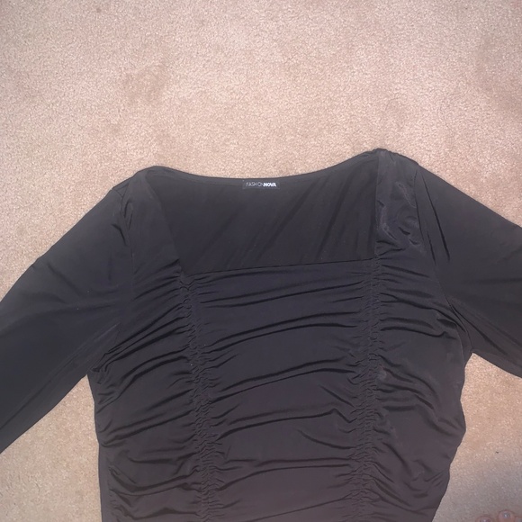 Fashion Nova What’s The Ruche Cropped Top - 1X - Picture 2 of 4